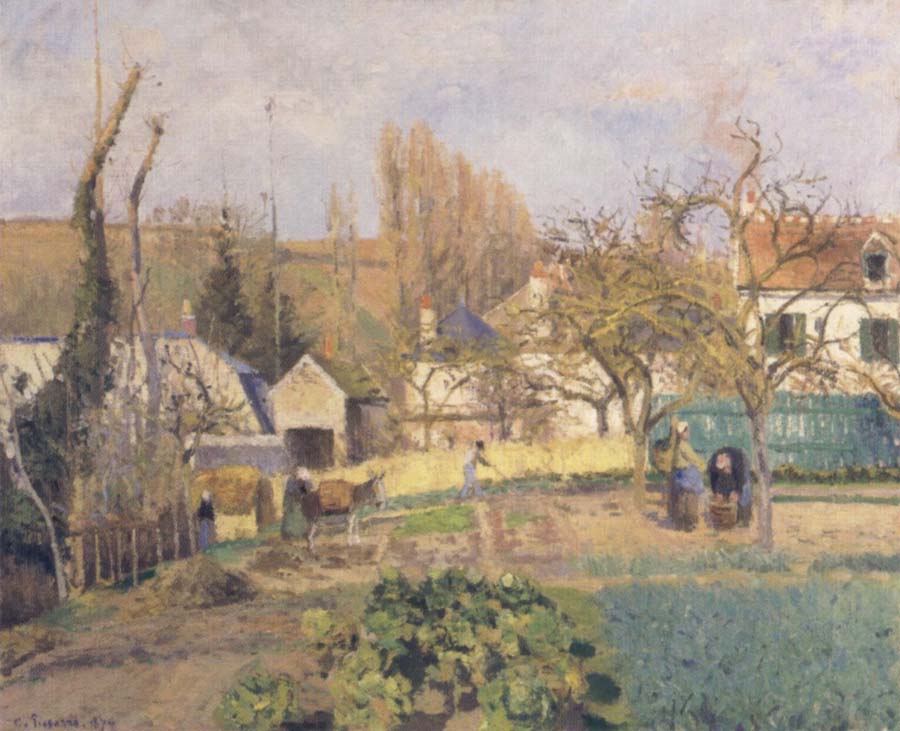 Camille Pissarro Kitchen Garden at L-Hermitage,Pontoise